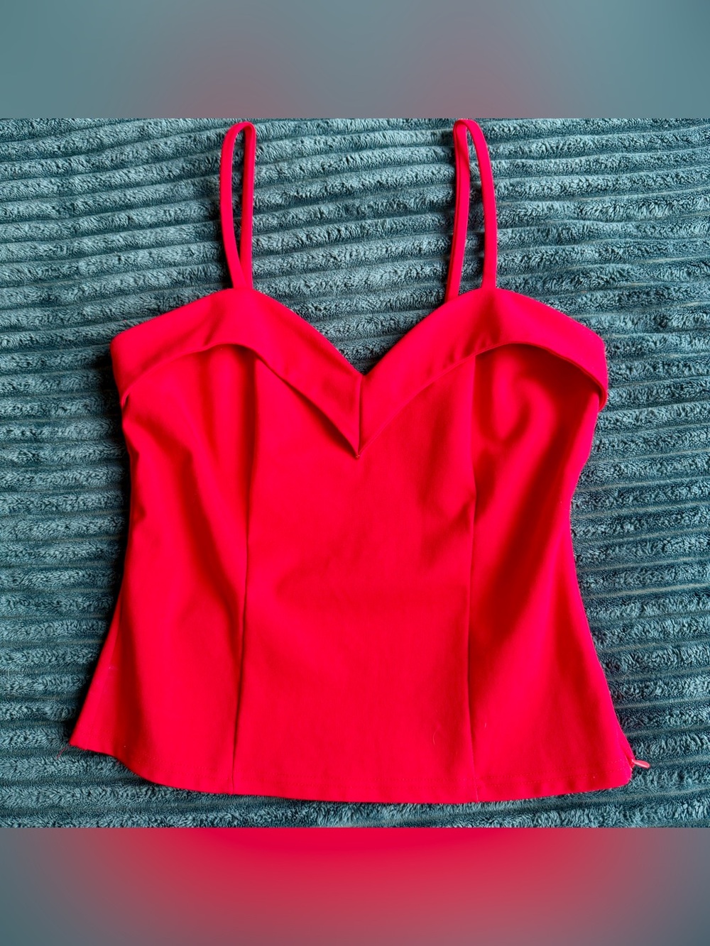 Women's Red Spaghetti Strap Sweetheart Cami